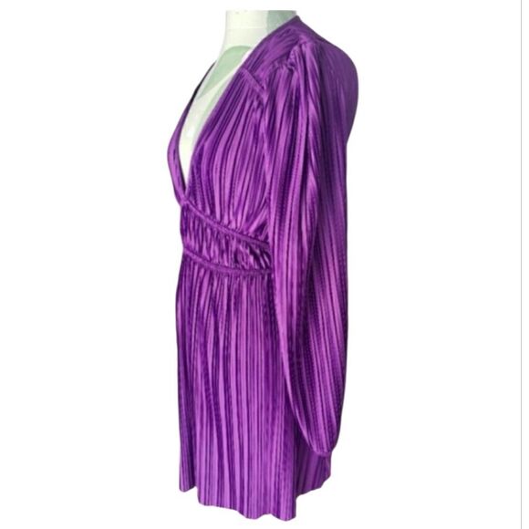 Never Worn. Zara Vibrant Purple Long Sleeve Dress - Picture 6 of 6